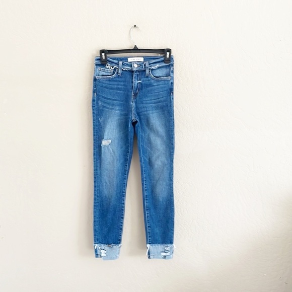 Flying Monkey Distressed‎ Denim Blue Jeans - Picture 1 of 8